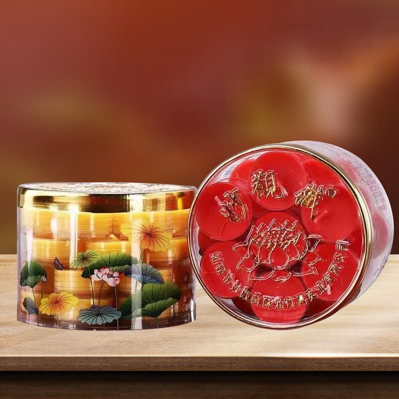Miao Guan Zang butter lamp, 4-hour duration for home Buddha offerings, smokeless, odorless butter candle lamp as eternal light.