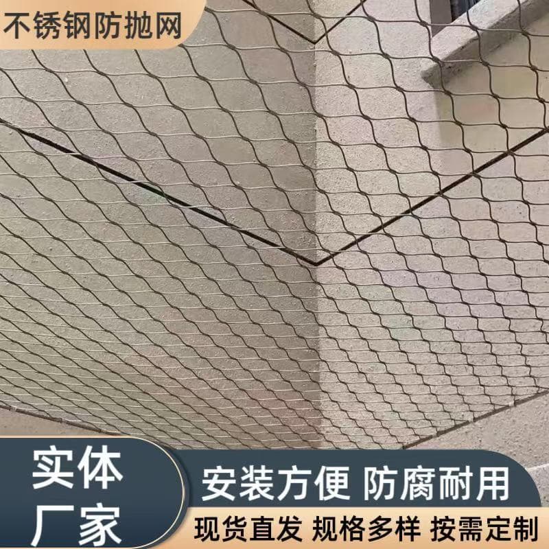 Stainless Steel Wire Rope Net School High-Rise Building Protection Net Plant Climbing Balcony Protection Children Safety Net High Altitude Fall Prevention Net