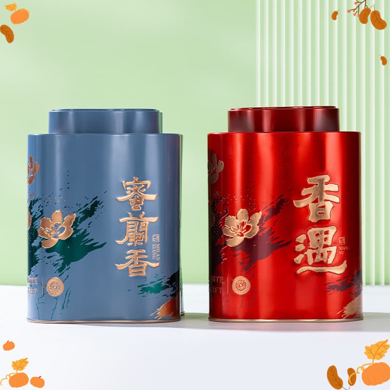 New Style Tea Iron Cans, Tinplate Round Cans, Universal Sealed Packaging for Red/Green/Oolong/Flower/White Tea