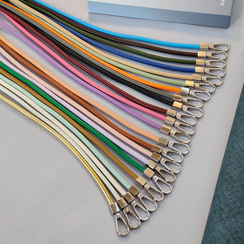 Crossbody Strap Leather Lanyard Cowhide Rope Bag Strap Phone Case DIY Accessory Long Lanyard for Women