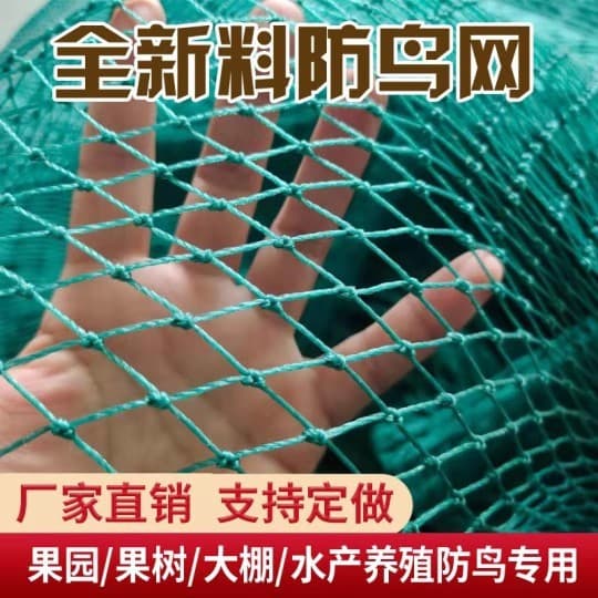 Greenhouse nylon bird net, chicken rearing nylon mesh, farming overhead nets for fish ponds and orchards