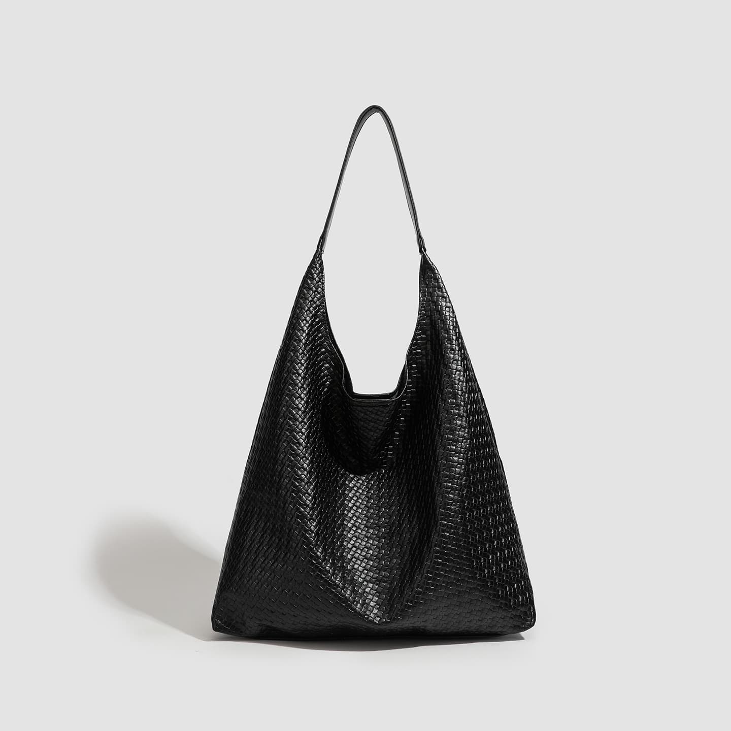 Cross-Border Textured Simple Woven Commuter Bucket Bag 2025 New Fashionable Trendy Casual Stylish Shoulder Bag