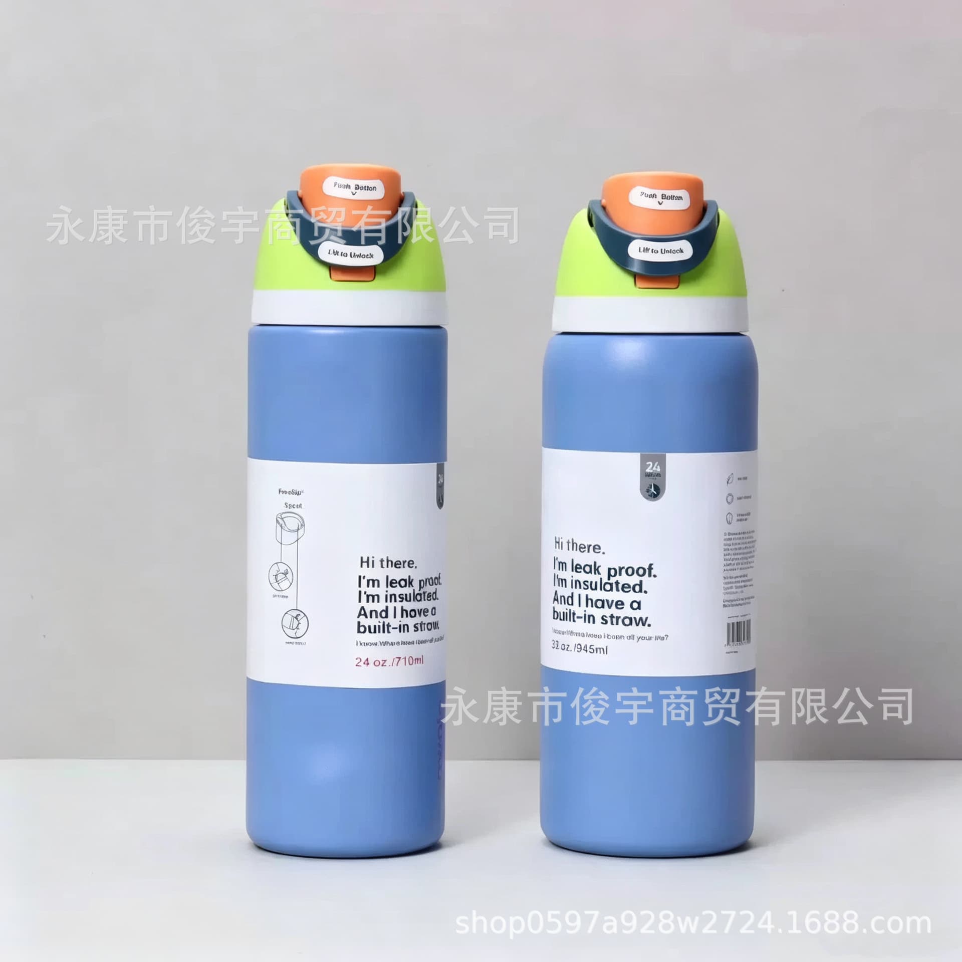 Owala In Stock Fashion Dual-Drink Sports Water Bottle 304 Stainless Steel Vacuum Insulated Tumbler Portable Large Capacity Fruit Cup