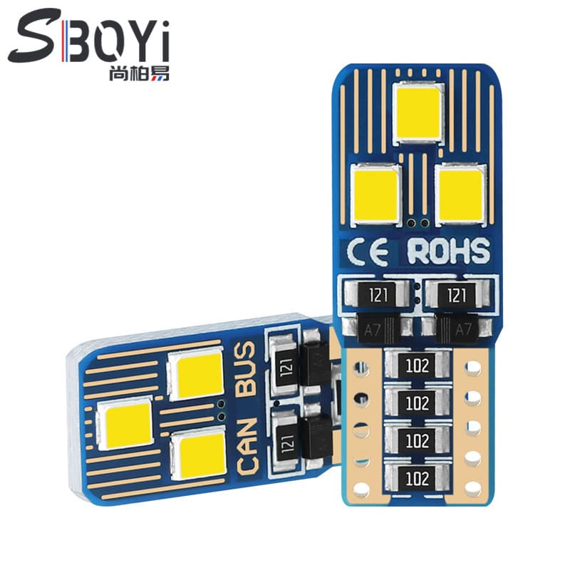 Car LED T10 2835 6smd new width indicator light, stepless decoding license plate light W5W door light