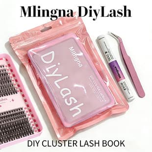 Cross-border E-commerce Foreign Trade D-Curl Eyelash Book Large Capacity Self-Adhesive Segmented 30P 40P 50P Set Gift Box False Eyelashes