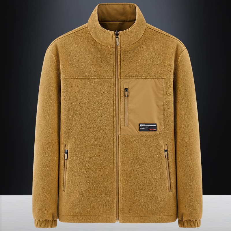 Double-Sided Wear Jacket Men's Fleece Coat Outdoor Casual Stand Collar Top Fleece Jacket TikTok Live Streamer 8915