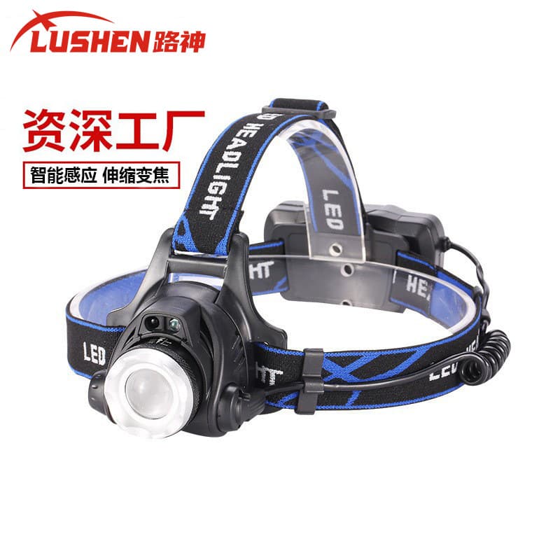 USB Rechargeable Sensor Headlamp Long Battery Life Bright LED Waterproof Fishing Light Cycling Light Night Running Light Night Fishing Headlamp
