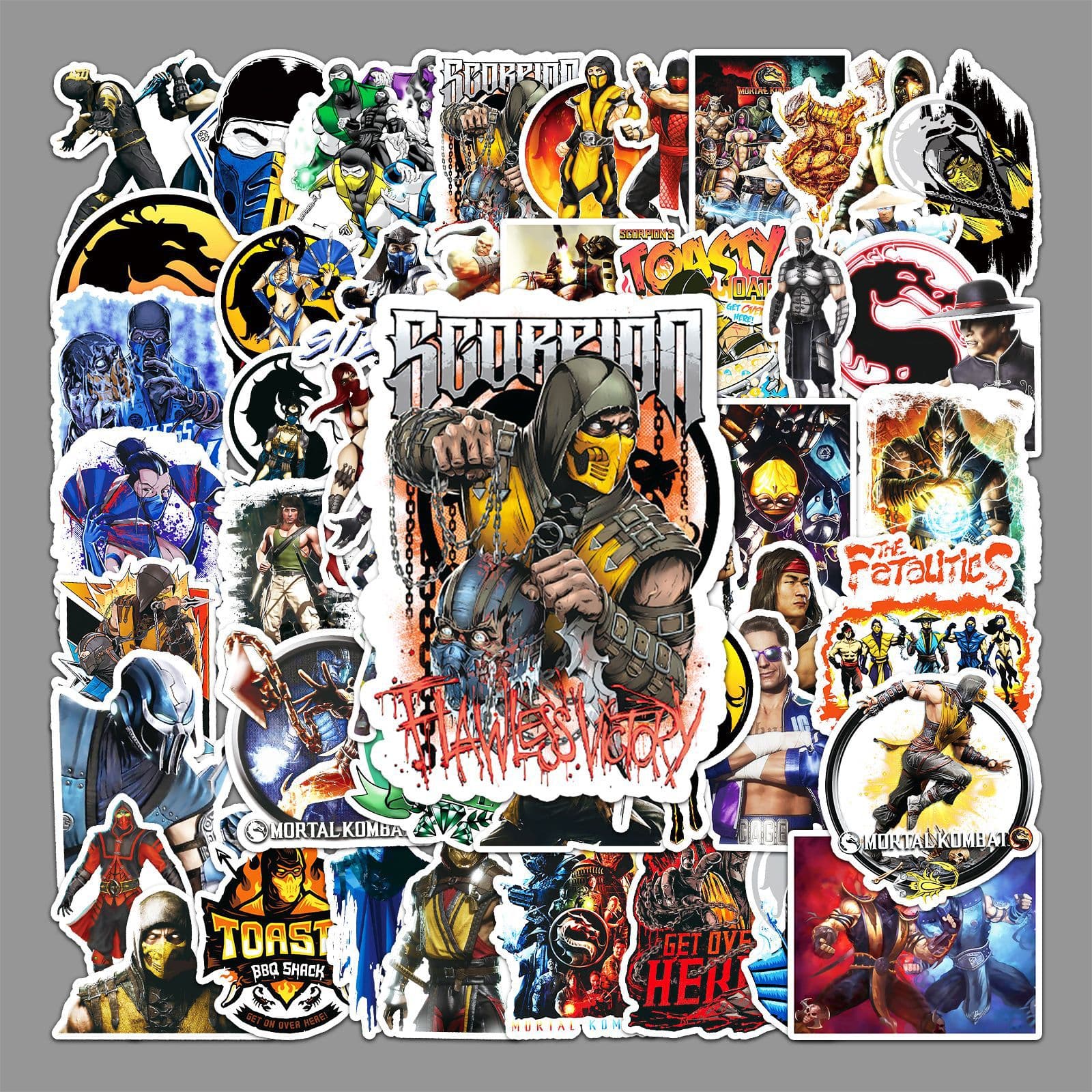 50 pcs Real Person Combat Trend Stickers Scooter Luggage Stickers Laptop Car Motorcycle Decoration