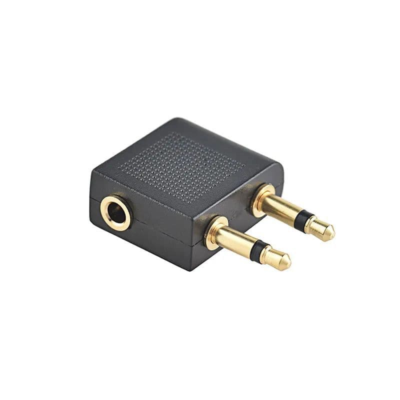 Real gold-plated aircraft plug 3.5 couple plug 3.5 one female two male adapter 3.5 audio adapter assembly