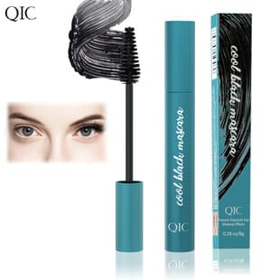 QIC Qinicai Green Mascara, Lengthening, Volumizing, Curling, Setting, Natural Long-Lasting, Smudge-Proof, Cross-Border Bestseller