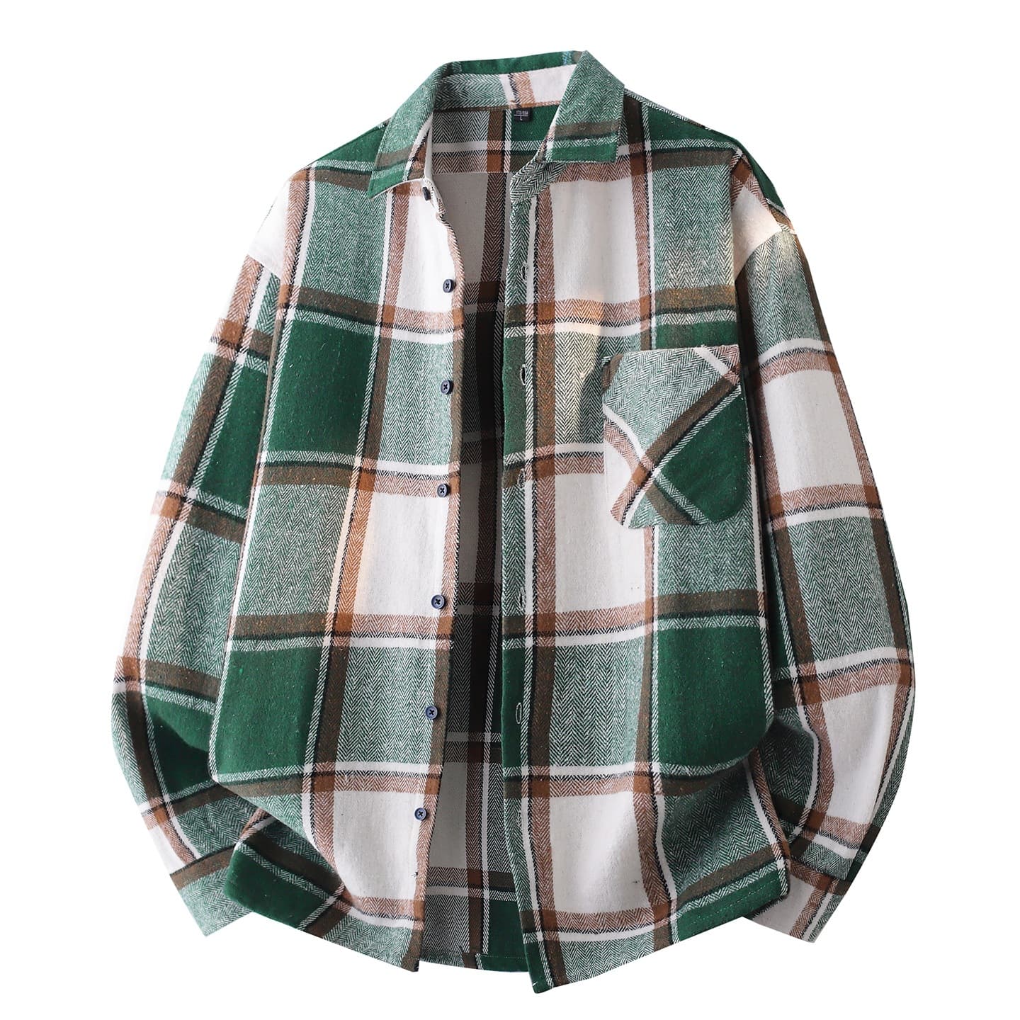 Casual Plaid Shirt for Men, American Style Long Sleeve Shirt Spring Fall 2026 New Loose Fit Stylish Jacket Coat
