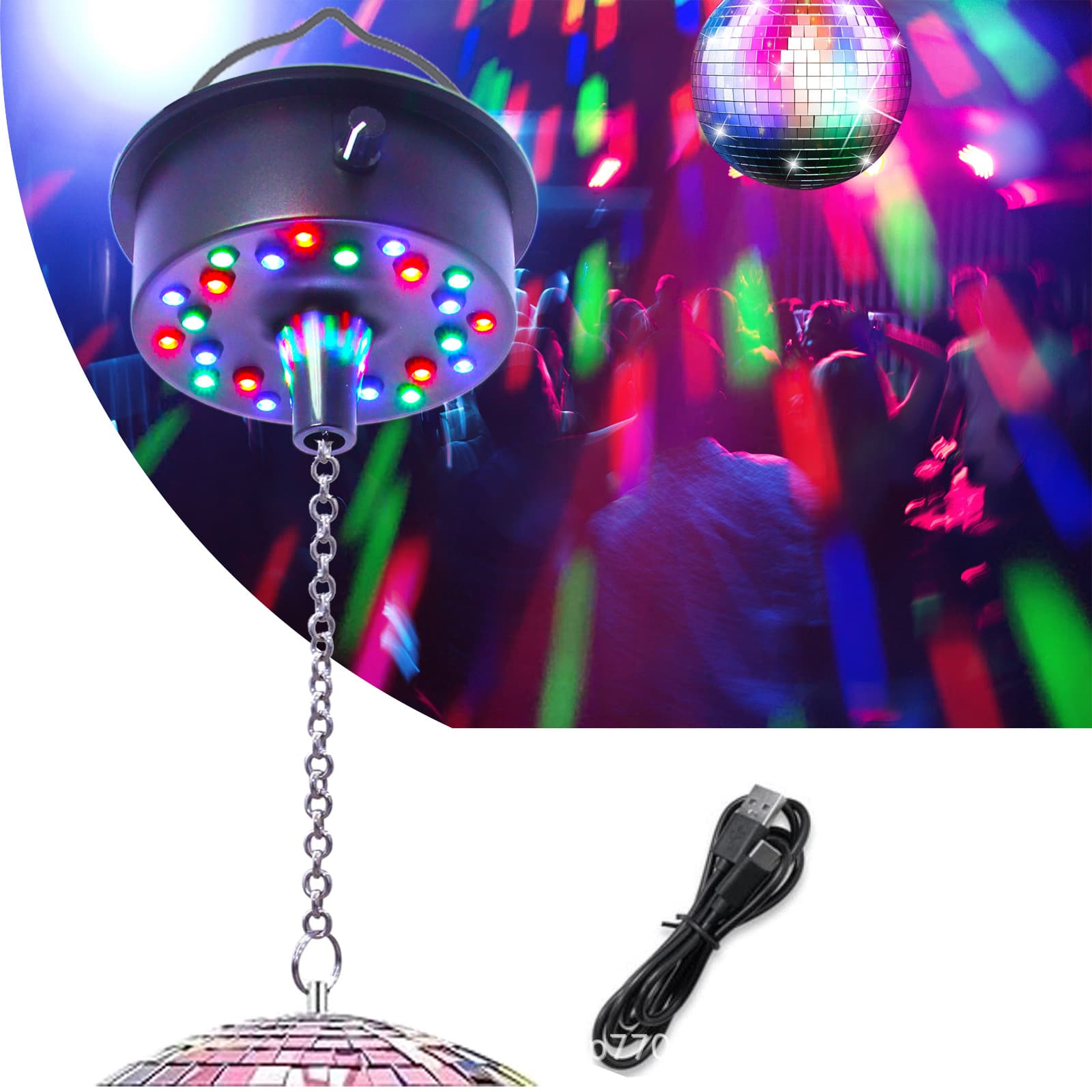 Cross-border Disco rotating motor light motor dance party retro decorative LED light (without glass ball)
