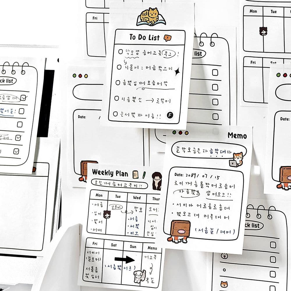 Infeel.Me cute style post-it note, beautiful things list, tearable daily planning message pocket note paper