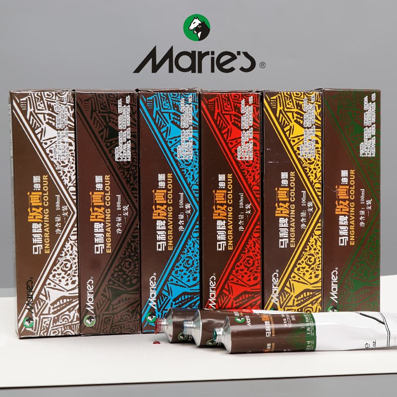 Mali Brand Printmaking Oil Ink, Oil-Based Color Printing, Rubbing, Engraving Paint, Non-Water-Soluble, 50ML 100ML