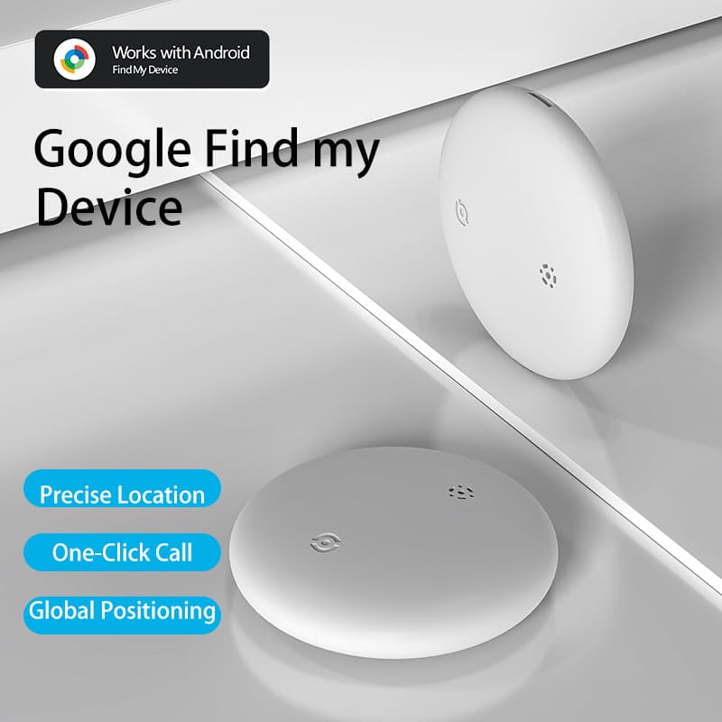 Smart global tracker, compatible with Android ecosystem, for locating and locating car keys, wallets, and pets.