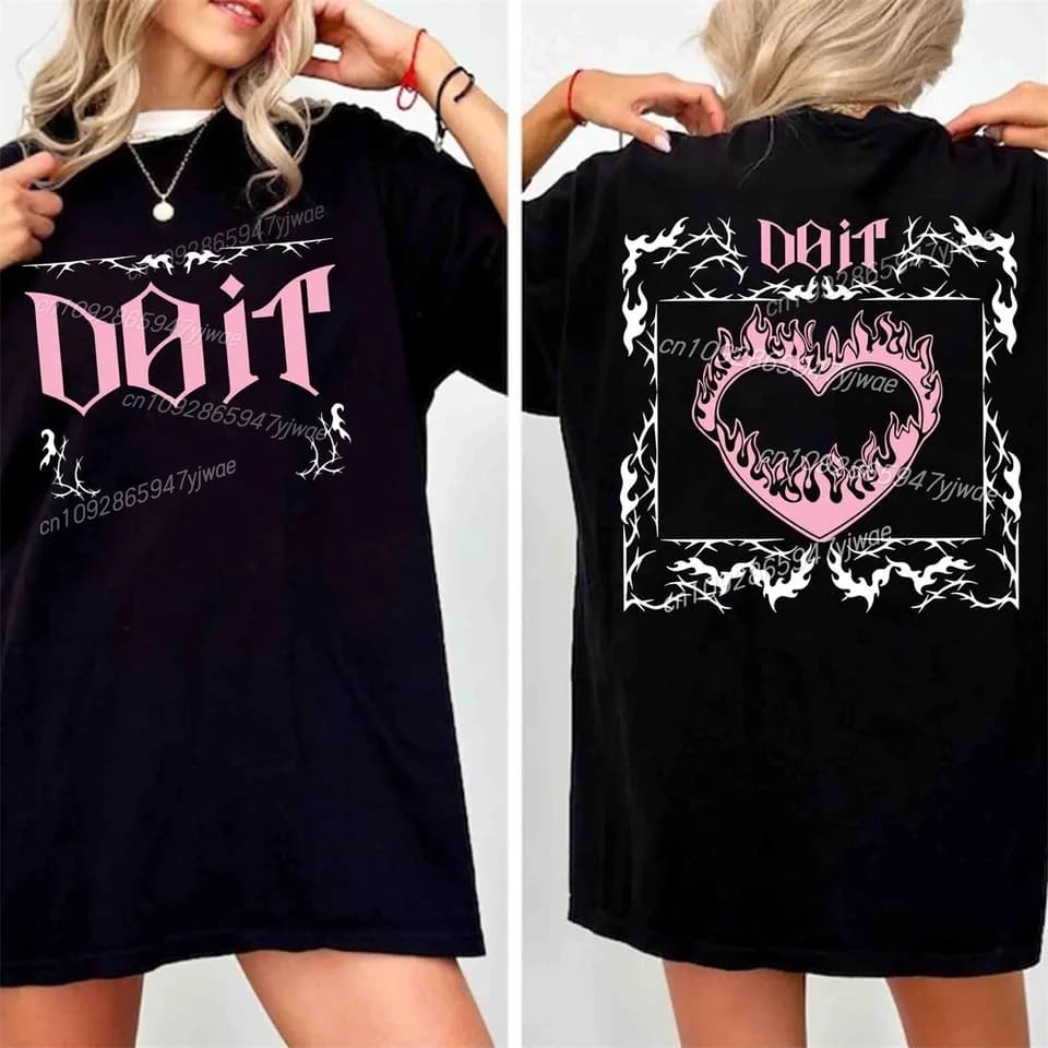 Do It 2 Sides Shirt Retro World Tour 2025 Shirt Kpop Felix Member Short Sleeve Fan Gift Top