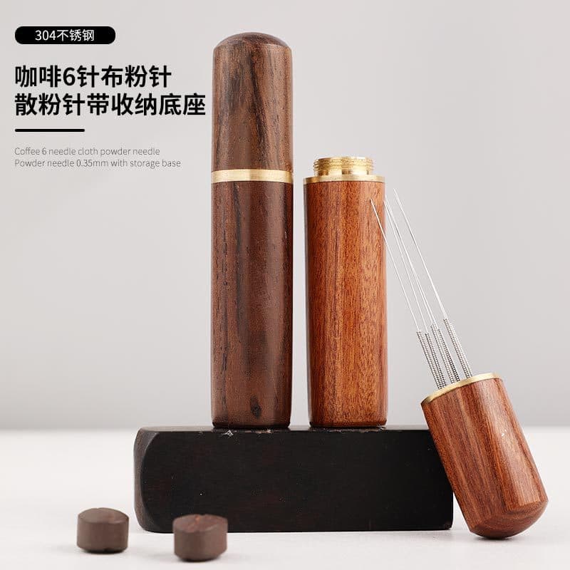 Ebony Coffee Distribution Needle Lipstick-Style Stainless Steel Clump Breaker Needle Distributor for Coffee Machine
