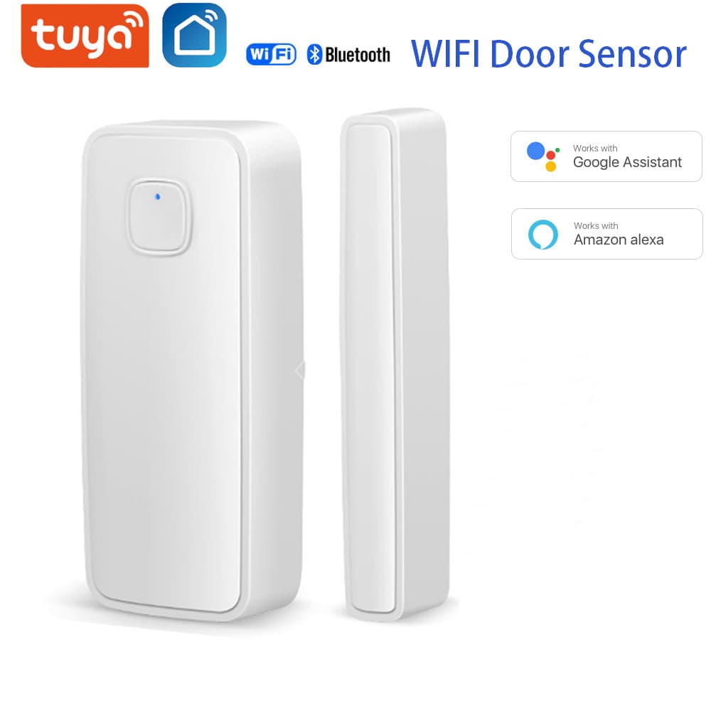 Cross-border TUYA Wifi door sensor WIFI door and window sensor alarm English graffiti smart door sensor alarm