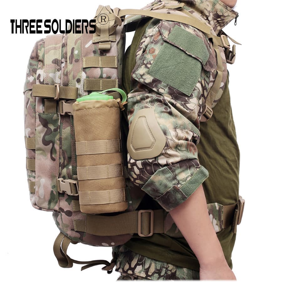 Outdoor mountaineering hiking water bottle storage bag cycling MOLLE waist hanging water bottle bag tactical multi-purpose accessory bag