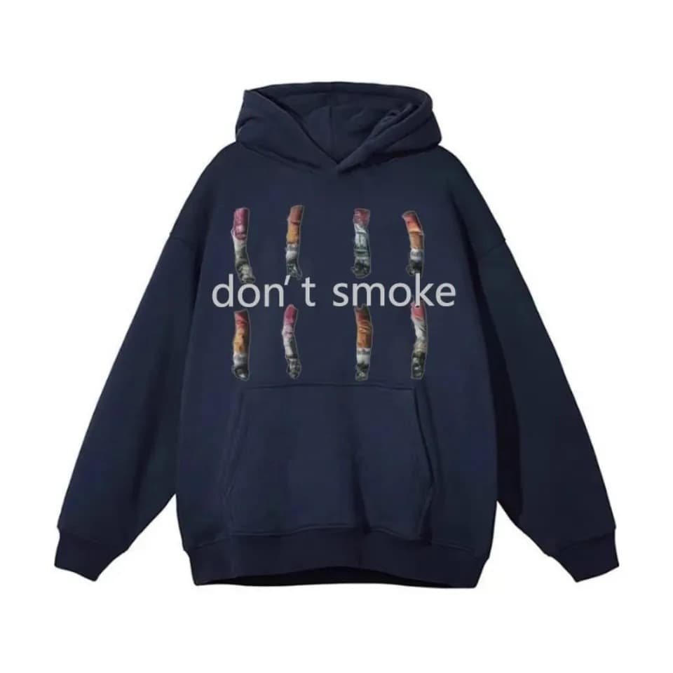 [Cross-border EU Size] Unisex Retro Loose Fit Graphic Print Hoodie Y2K Style