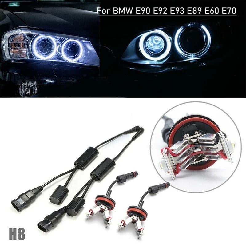 E92 6W BMW Angel Eye V-Type LED Angel Eye Compatible with BMW 5 Series M3 X6 Angel Eye