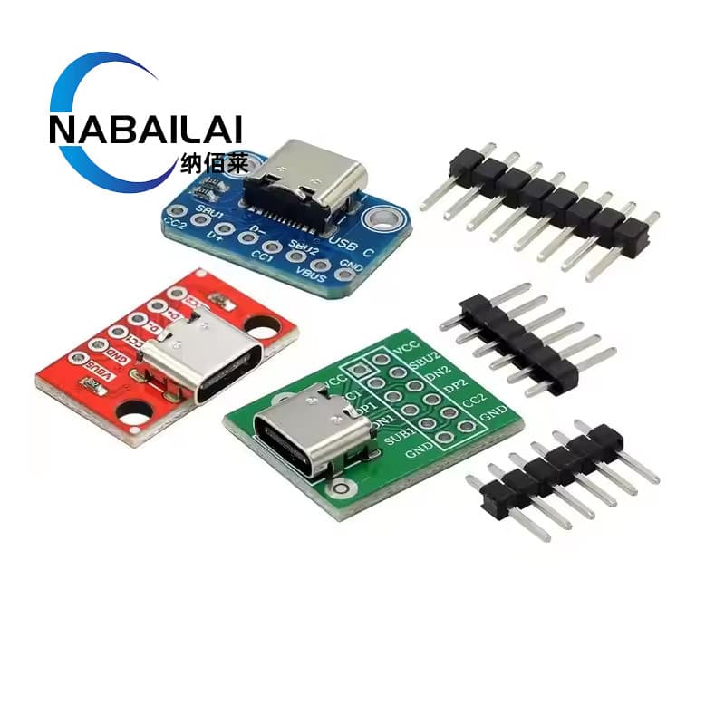 TYPE-C USB to Pin Header DIP Female B-Type Adapter Board Soldered Female Connector TYPEC Includes Pin Header