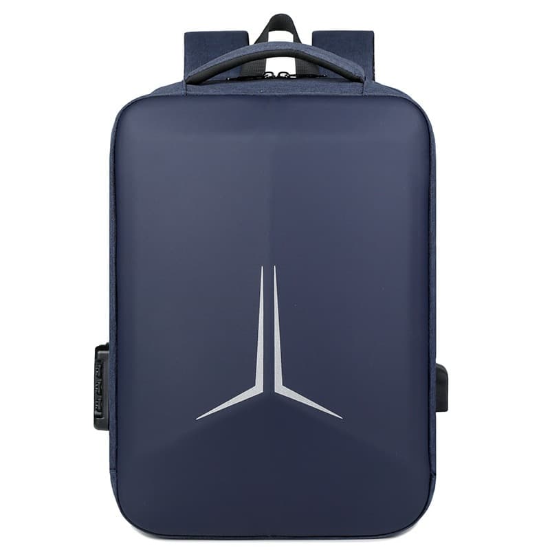 Large-Capacity Unisex Casual Backpack, Multi-Purpose with USB Charging Port, Hard-Shell Laptop Backpack, Fits Over Luggage Handle