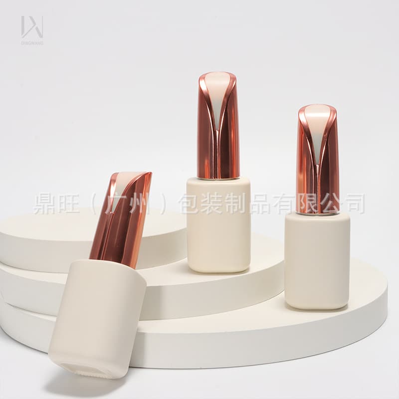Factory Wholesale 15ml Nail Gel Bottle Sprayable Electroplated Nail Gel Light-Proof Glass Empty Bottle Nail Polish Split Bottle