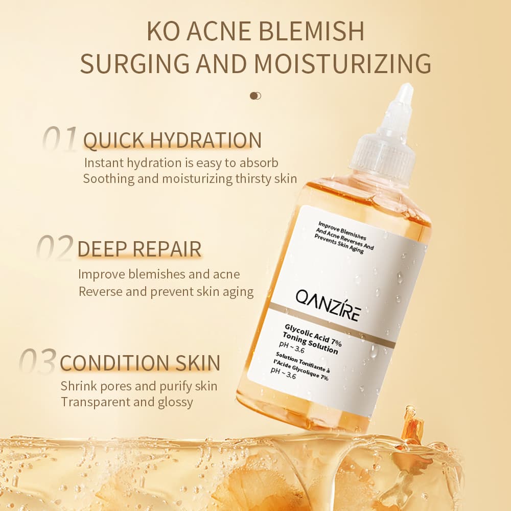 Cross-border Full English Glycolic Acid 7% Exfoliating Toner 240ml Glycolic Acid Acne-Prone Skin Serum