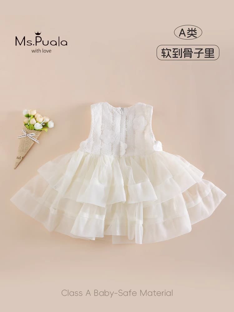 Girls Baby Dress Summer 26 Styles Outing Dress Korean Style Infant Toddler Patchwork Tulle Skirt Breathable Sleeveless Princess Dress