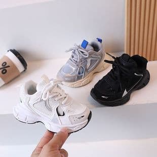 Girls' Sneakers 2024 Spring New Style Kids' Chunky Sneakers Boys' Shoes
