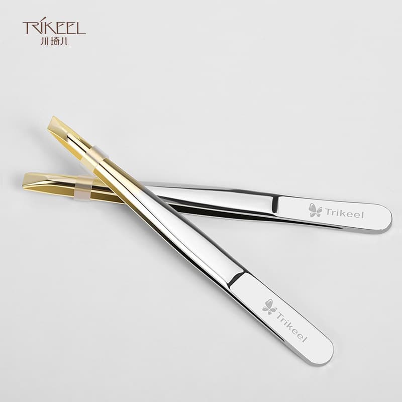Stainless Steel Eyebrow Tweezers For Removing Trimming Eyebrows Tool Eyelash Transplantation Slanted Mouth Eyebrow Clip Scissors