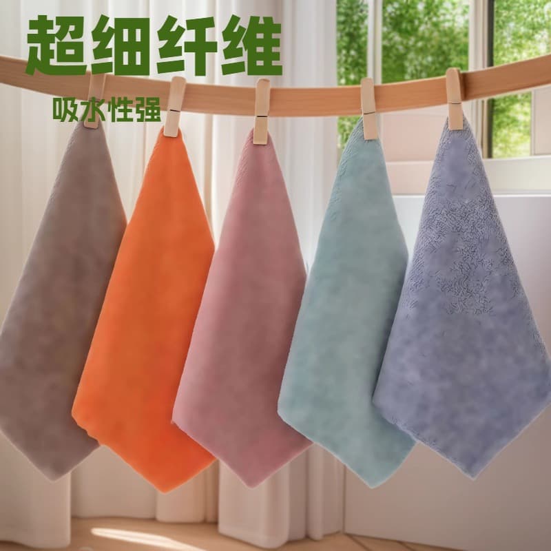Gypsophila 30*30 coral velvet square towel soft absorbent small square towel non-shedding children's towel wholesale children
