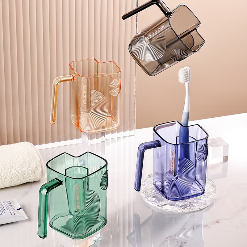 Genuine Manufacturer Light Luxury Transparent Mouthwash Cup, Household Couple Toothbrushing Cup, Minimalist Rinsing Cup, Toothbrush Cup, Tooth Mug