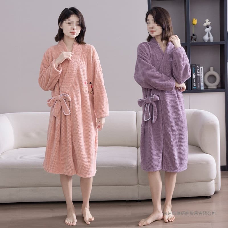 Women's Wearable Bath Towel Robe, Cotton Absorbent Bath Wrap for Adults, Swim Bathrobe