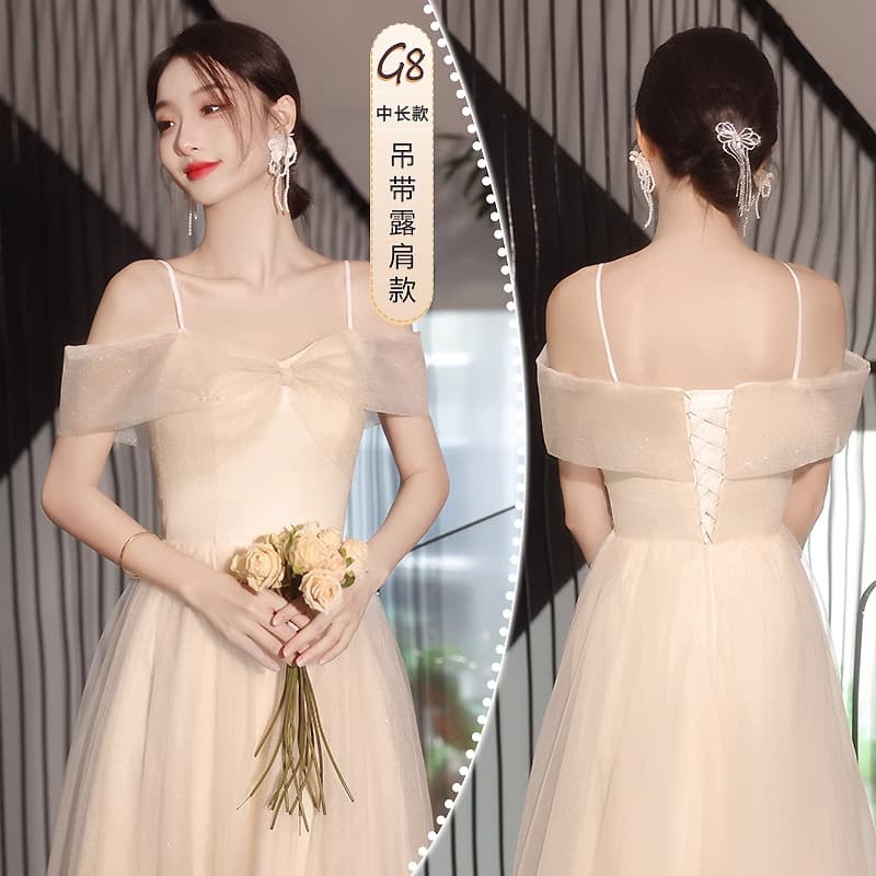 Bridesmaid Dress 2026 New Style, Wearable for Daily Use, Niche High-End Light Luxury Gown, 18th Birthday Coming-of-Age Ceremony, Annual Party Women's Season