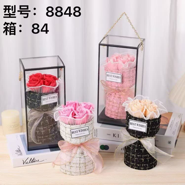 520 gift small fragrant rose bouquet creative Valentine's Day gift birthday gift ornaments cross-border gift