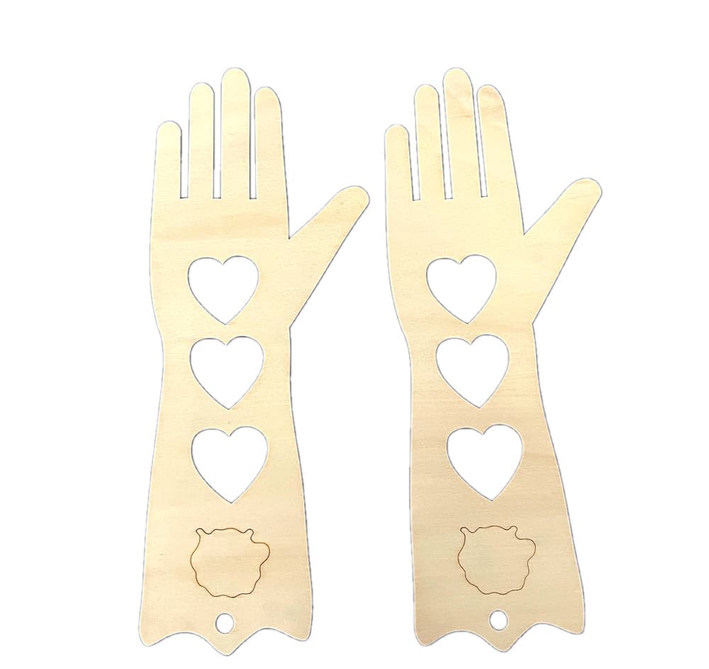 Wooden Glove Knitting Tool Christmas DIY Knitted Glove Model Wooden Glove Display Model