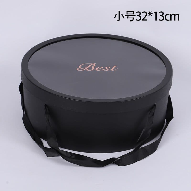 Premium Light Luxury Waterproof Handheld Flower and Fruit Gift Box Empty Round Box Floral Bouquet Gift Packaging Box