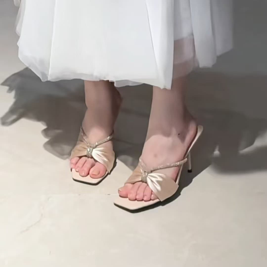2025 Summer Designer Slim Heel Casual Slippers for Women, Trendy Versatile Fashion Non-Slip Celebrity Style Sandals