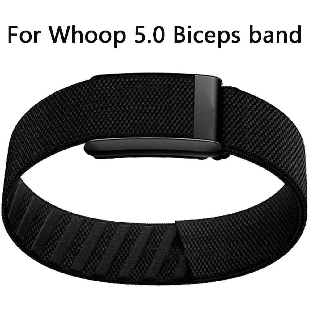 Compatible with Whoop 5.0 PEAK/LIFE Elastic Nylon Bicep Band MG Sports Replacement Arm Strap with Metal U-Bracket