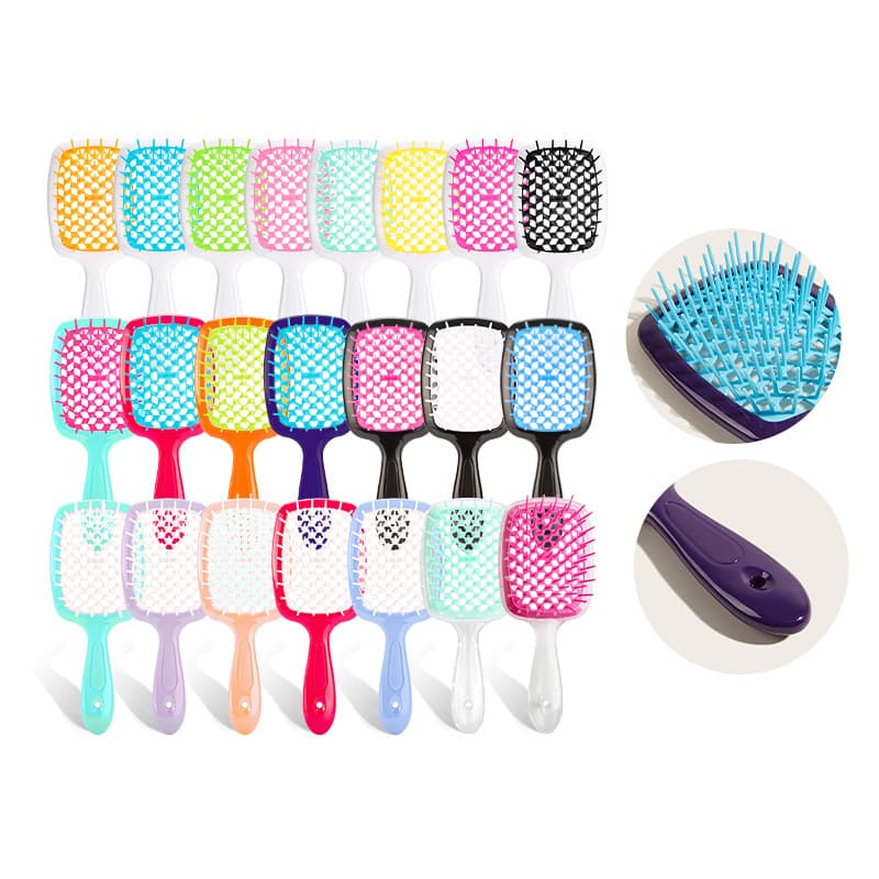 Hao Rui Foreign Trade Household Women's Straight Hair Styling Comb Fluffy Hairstyle Honeycomb Mesh Comb Wet and Dry Dual-use Hollow Comb