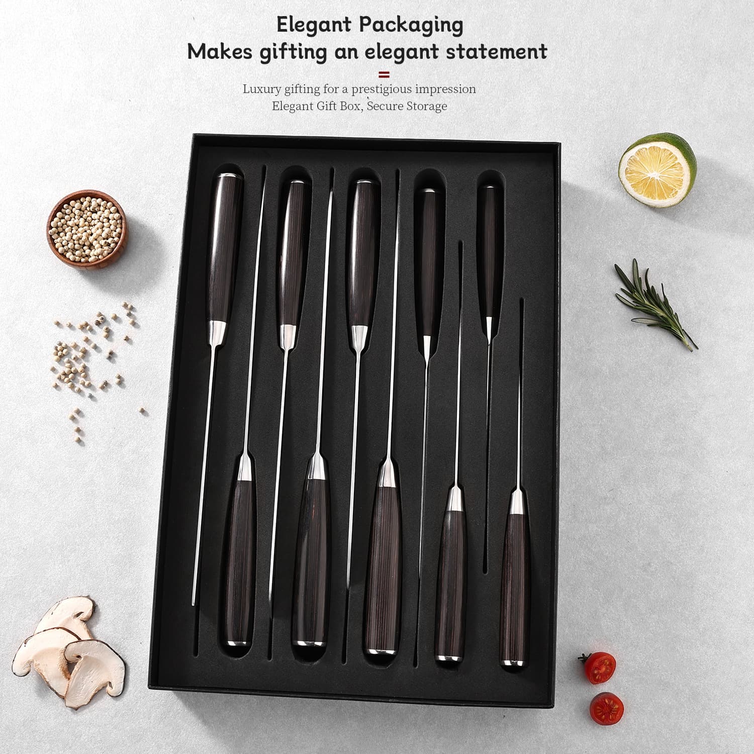 Cross-border foreign trade Damascus steel head slicing chef's knife fruit knife Japanese cooking knife stainless steel knife set