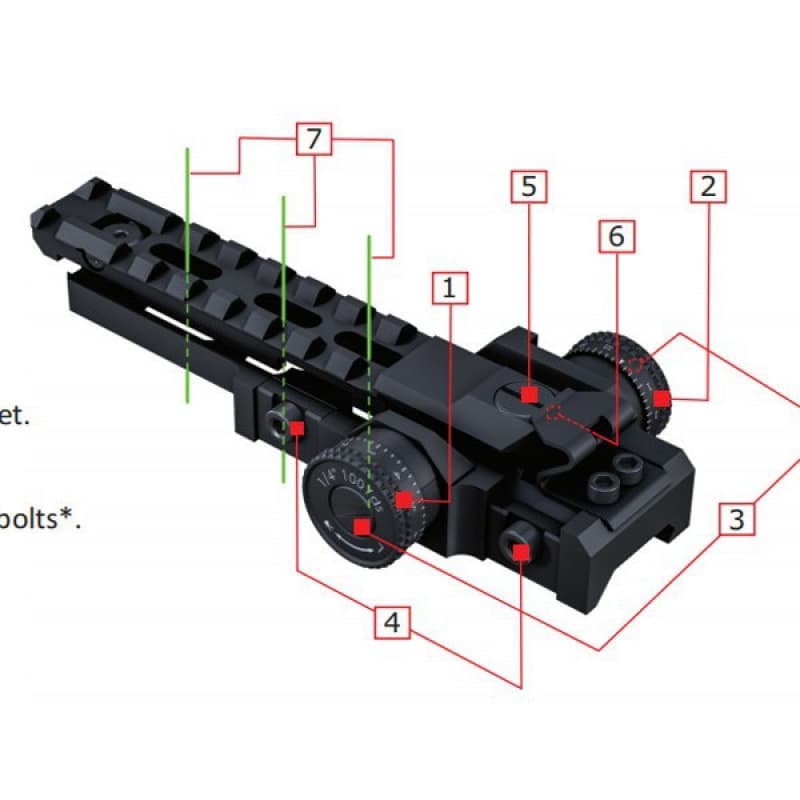 W Daixin guide rail height increaser windage and elevation optical height increaser universal Picatinny rail mount