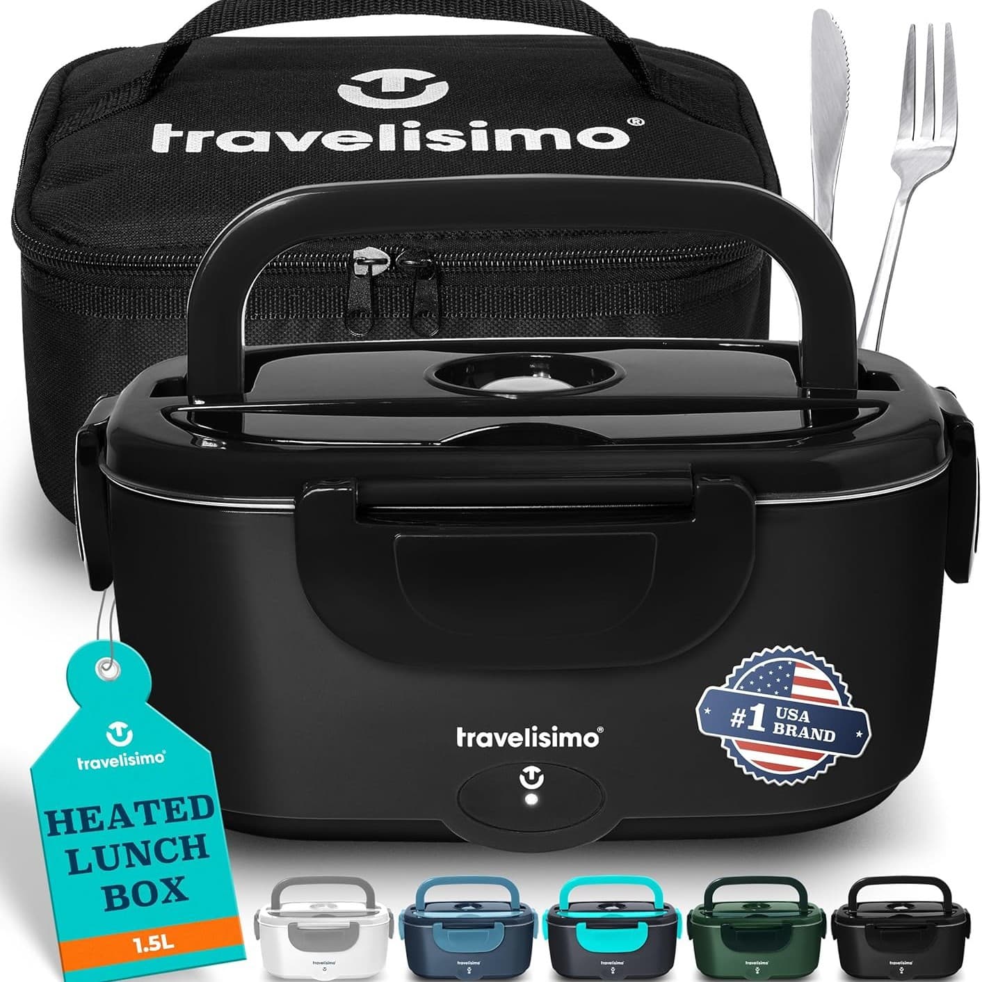 1.5L stainless steel electric lunch box portable heated lunch box for office travel