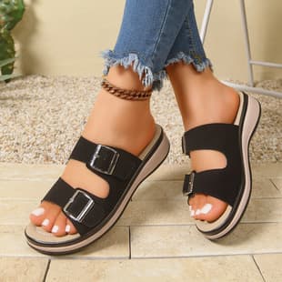 Thick-Soled Birkenstock Sandals for Women, 2026 Summer New Slippers, Non-Slip, Versatile for Dresses, Height-Increasing Casual Sandals, Cross-Border
