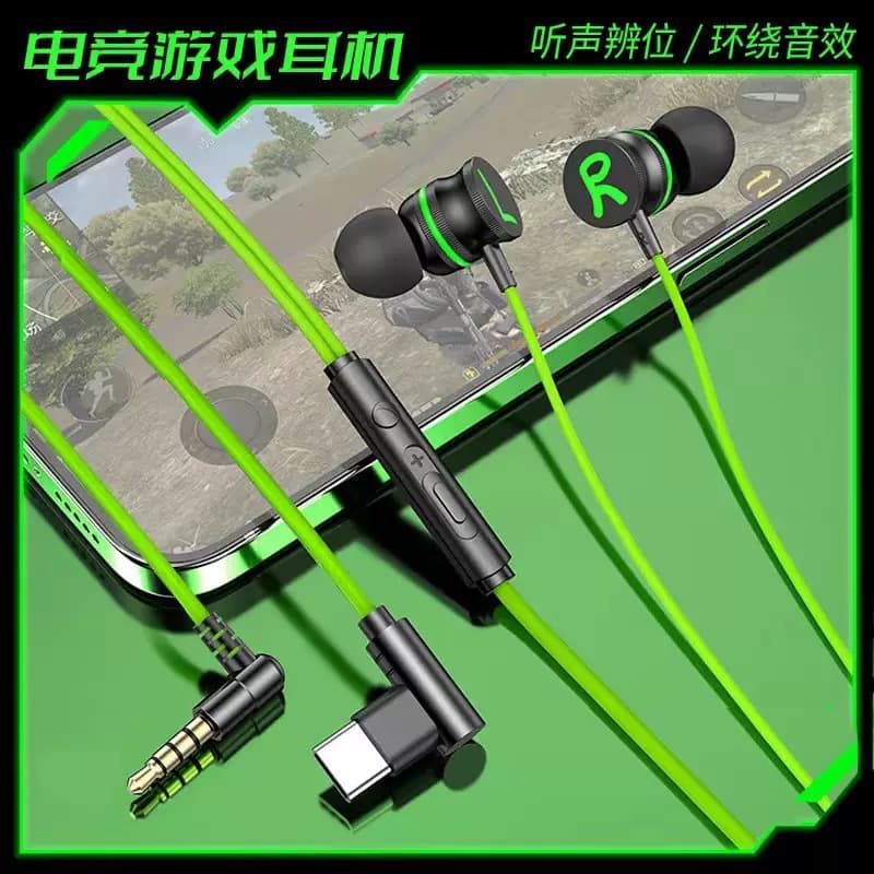 Metal magnetic wired Type-C earphones, in-ear gaming headsets with heavy bass and in-line control for mobile phone tuning.