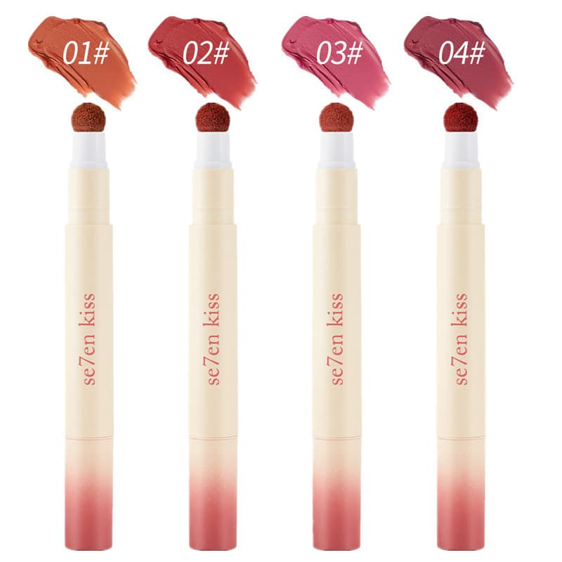 Cross-border exclusive se7en kiss lip powder cream cushion soft mist velvet matte lip glaze lip mud cross-border makeup
