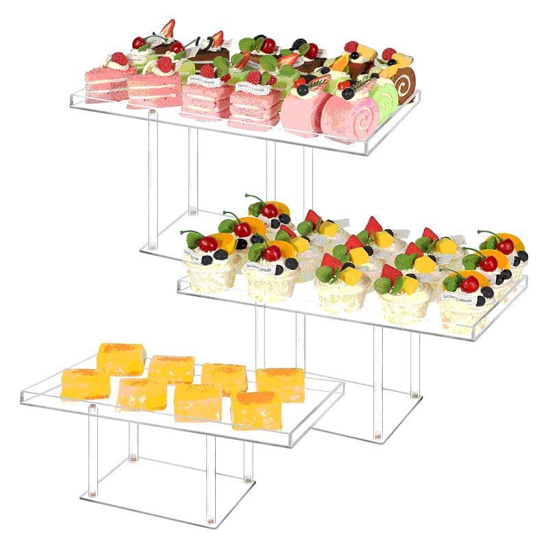 Acrylic Transparent Dessert Stand for Wedding, Cake Display Rack, Buffet Table Cake Shelf