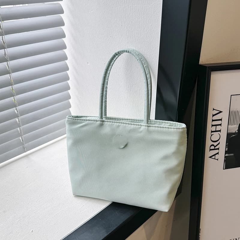 New Handbag Small Tote Bag Solid Color Bag Niche Large Capacity Fashion Nylon Bag Korean Style Simple Tote Bag
